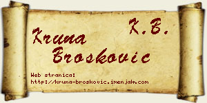 Kruna Brošković vizit kartica